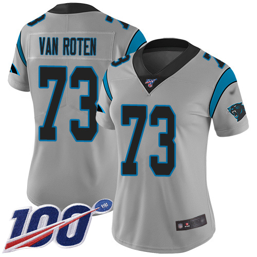 Carolina Panthers Limited Silver Women Greg Van Roten Jersey NFL Football #73 100th Season Inverted Legend->carolina panthers->NFL Jersey